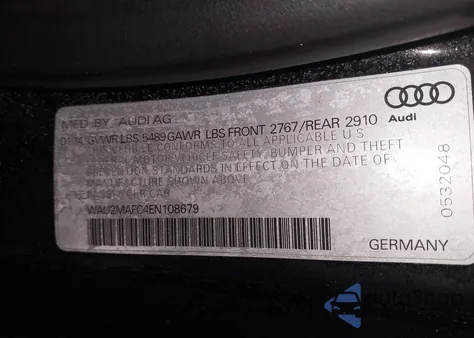 2014 Audi A7 3.0 Tdi Premium Plus from USA, damaged, VIN WAU2MAFC4EN108679